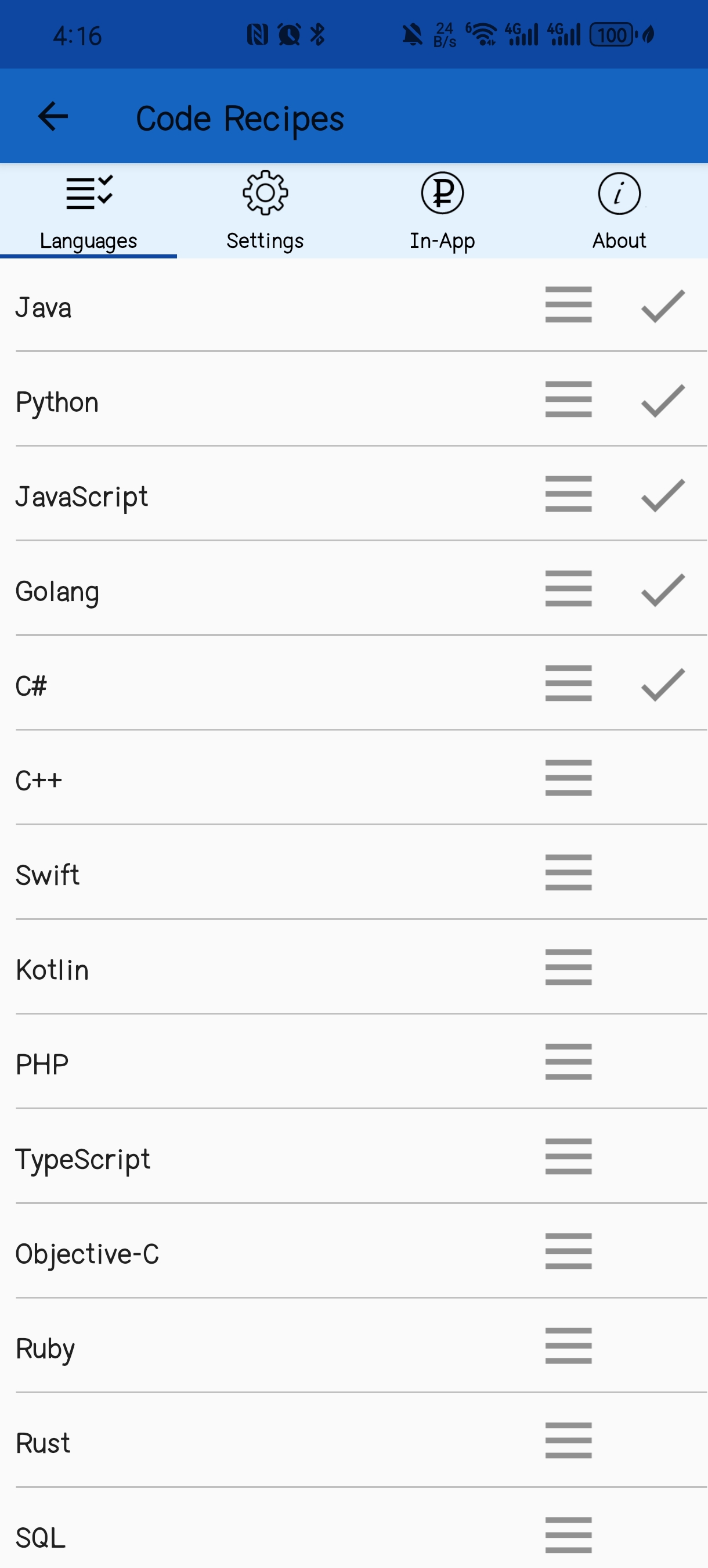 【手机软件】Code Recipes v2.60 | 编程学习神器